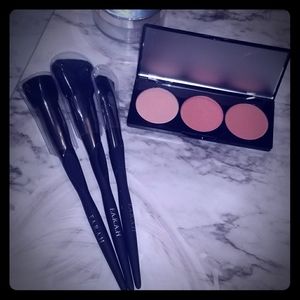 make-up bundle:blush, brushes,& powder